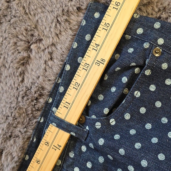 J Crew Toothpick polka dot indigo denim ankle jeans size 29 - Picture 10 of 13